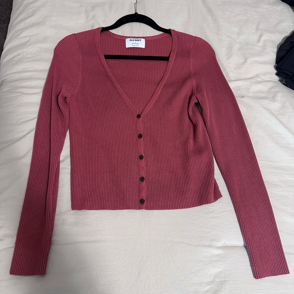 Old Navy Women's Ribbed Cardigan - Pink